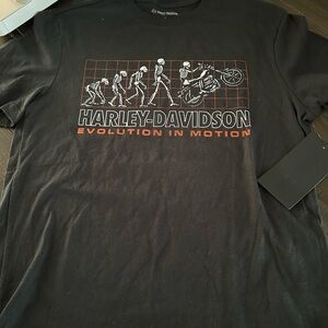 Harley-Davidson Men's 'Evolution in Motion' Graphic Tee - Black NWT Sz med